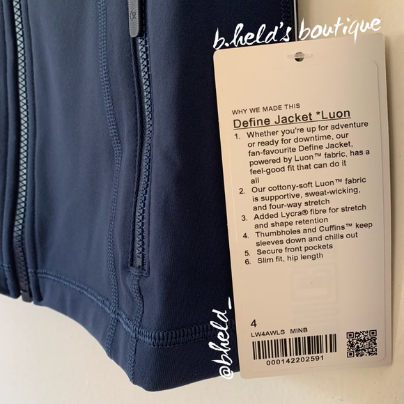 lululemon Define Jacket *Luon in Mineral Blue Size 4 Brand New NWT - Picture 3 of 14